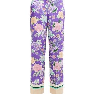 Sandro Paris Floral Satin Pants